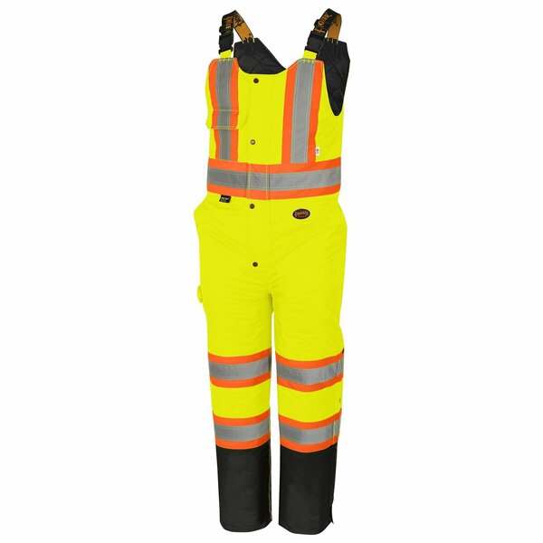 Pioneer Quilted Bib Pant, Hi-Vis Yellow, 3XL V1120661U-3XL